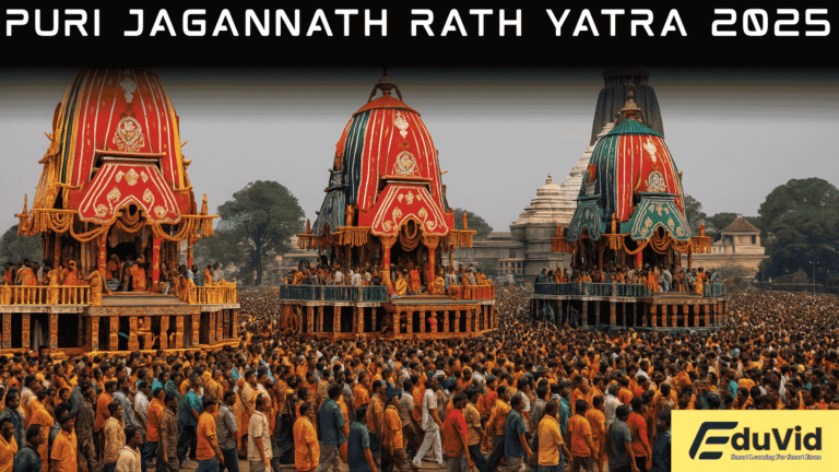 Puri Jagannath Rath Yatra 2025 chariots and devotees at Puri Temple