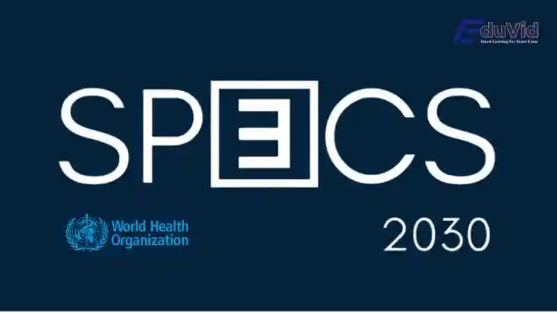 The official logo for the WHO SPECS 2030 global eyecare initiative.